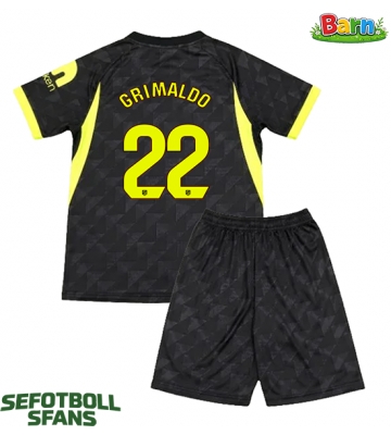 Atletico Madrid Alejandro Grimaldo #22 Bortaställ Barn 2026-27 Kortärmad (+ Korta byxor)